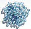 50 6mm Faceted Crystal Blue Lustre Firepolish Beads
